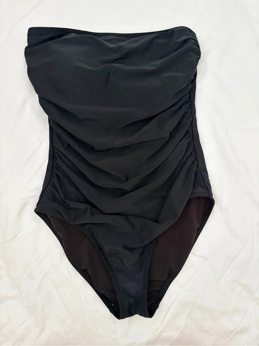 J. Crew Black Strapless One-Piece Swimsuit